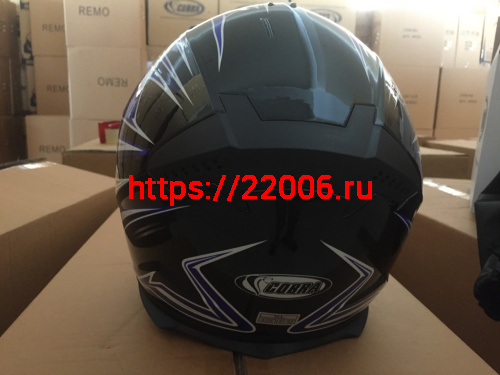 Шлем интеграл COBRA JK313, черный с красным(2), черный/синий(9), размеры L фото 5 Шлем интеграл COBRA JK313, черный с красным(2), черный/синий(9), размеры L фото 5