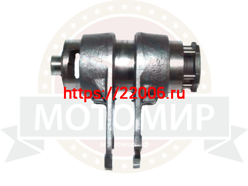 Вал червячный п/п (копирный) Альфа "Zodiak" в сборе с вилками №1 по кругу