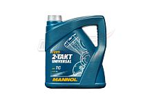 Масло 2T MANNOL UNIVERSAL (4л) минер.(для 2-х такт. двиг. с возд.охлажд.) API TC;ISO L-EGB;JASO-
