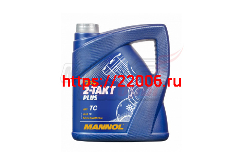 Масло 2T MANNOL PLUS API TC; JASO FD (4л) (п/синт) (для 2-х тактных двиг. возд. охлажд.) 1426