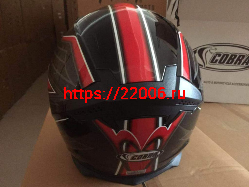 Шлем интеграл COBRA JK313, черный с красным(2), черный/синий(9), размеры L фото 4 Шлем интеграл COBRA JK313, черный с красным(2), черный/синий(9), размеры L фото 4