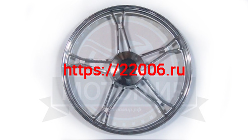 Обод 17" передний литой, барабан. тормоз 1,2-17 Альфа, LARGO/SHURIKEN (стандарт серебро) (НАБОР)