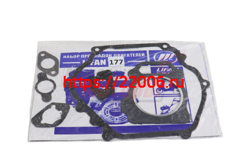 Набор прокладок двигателя Lifan177 обвальцов. (6шт) (Россия)
