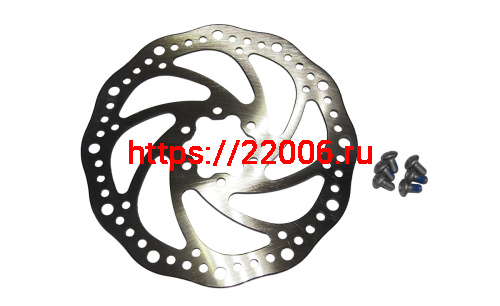 Диск тормозной для велосипеда 160мм 6 отв. (DSL-04)