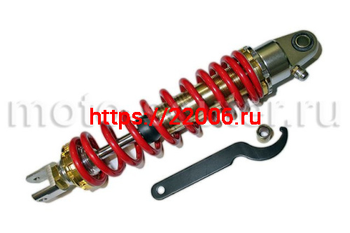 Амортизатор МТ44 задний газомасляный с подкачкой 325мм d12 М8 Амортизатор МТ44 задний газомасляный с подкачкой 325мм d12 М8
